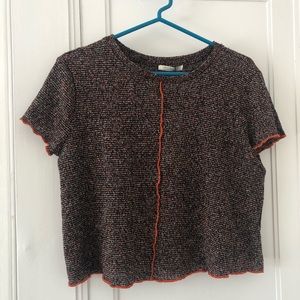 ZARA Trafaluc knit crop top sz M NWT
